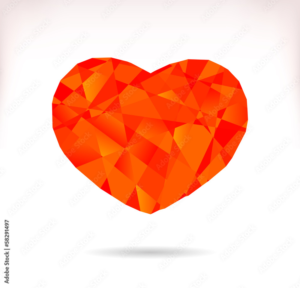 Multicolor srylised heart