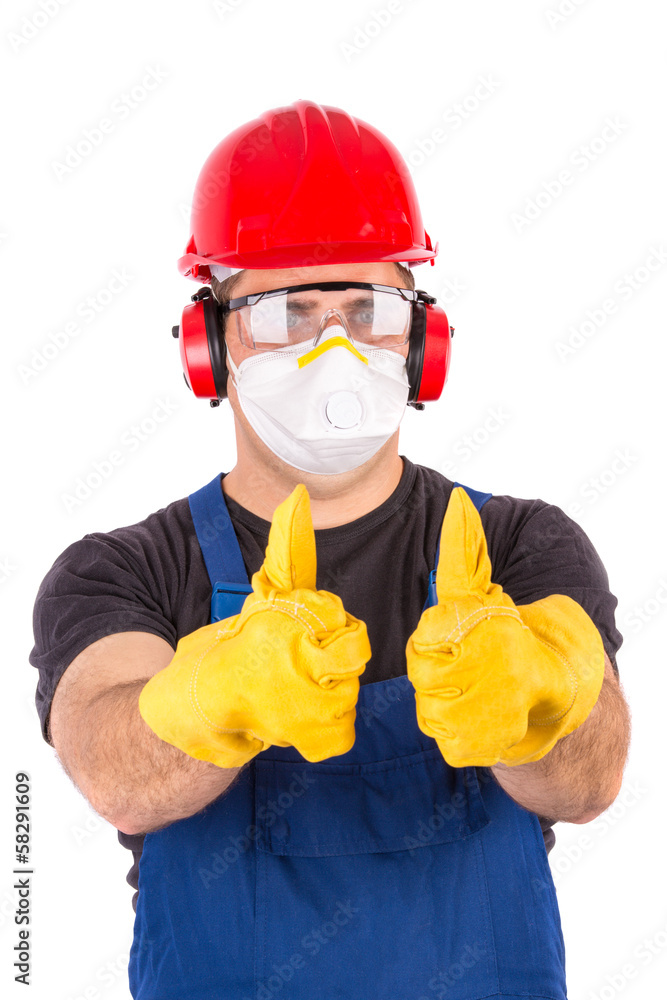 worker isolated in white worker isolated in white