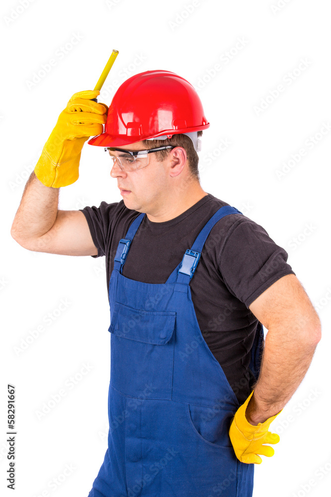 worker isolated in white worker isolated in white