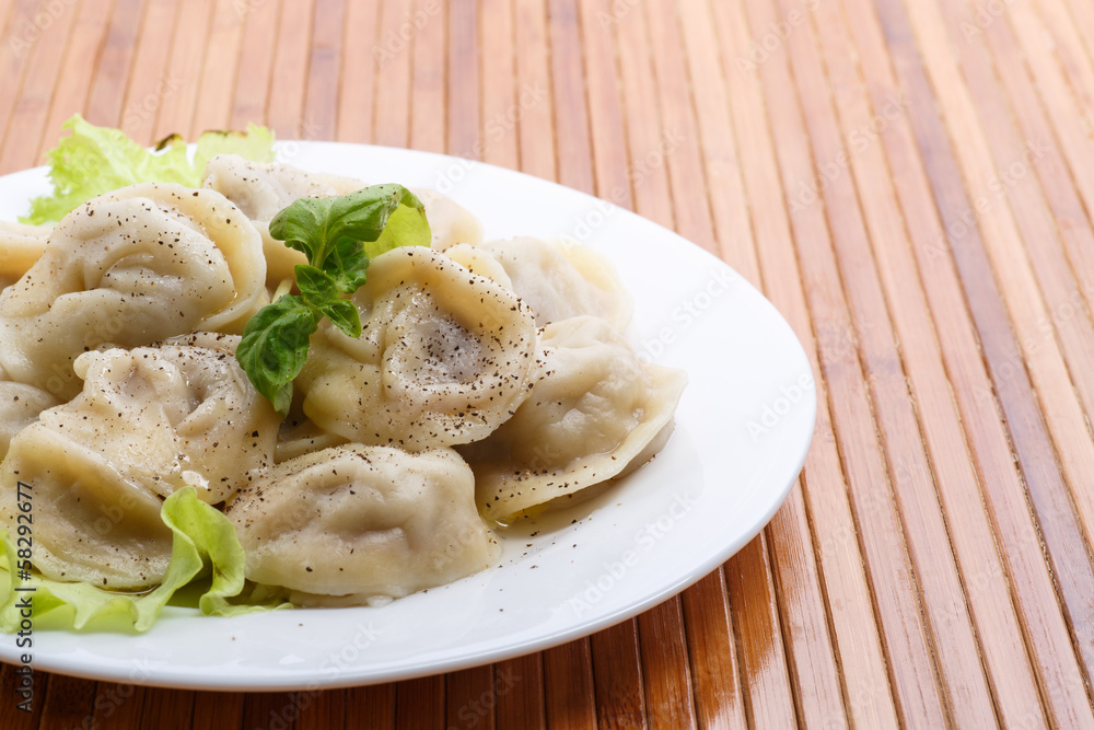 Boiled pelmeni