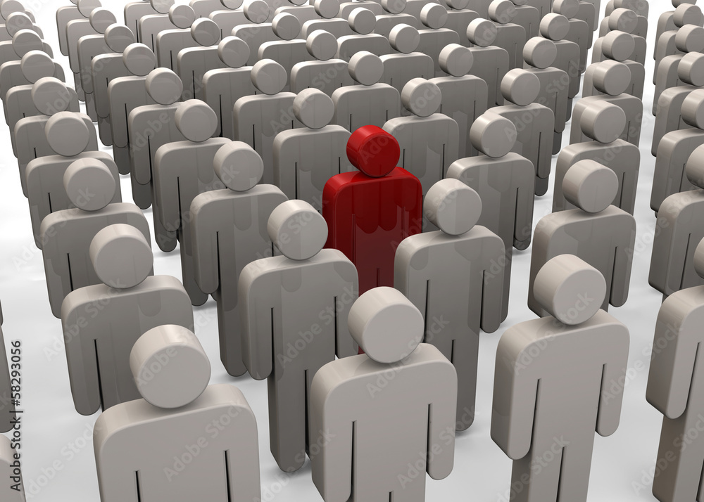 Obraz premium CROWD OF USERS - 3D