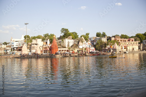 Photography Temples at Shipra Ghat, Shipra River, Ujjain, Madhya Pradesh, India