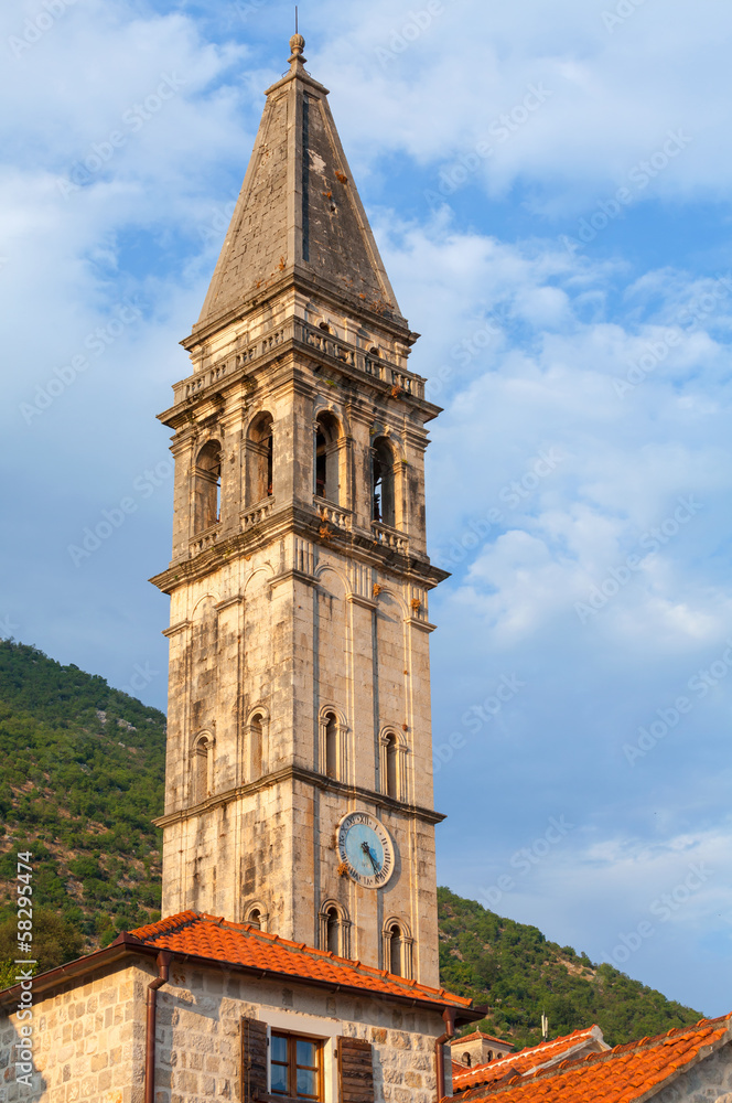 St. Nicholas Church in Perast town, Montenegro