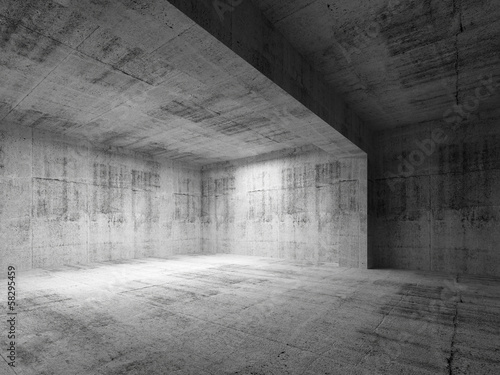 Fototapeta Naklejka Na Ścianę i Meble -  Empty dark abstract concrete room interior. 3d render