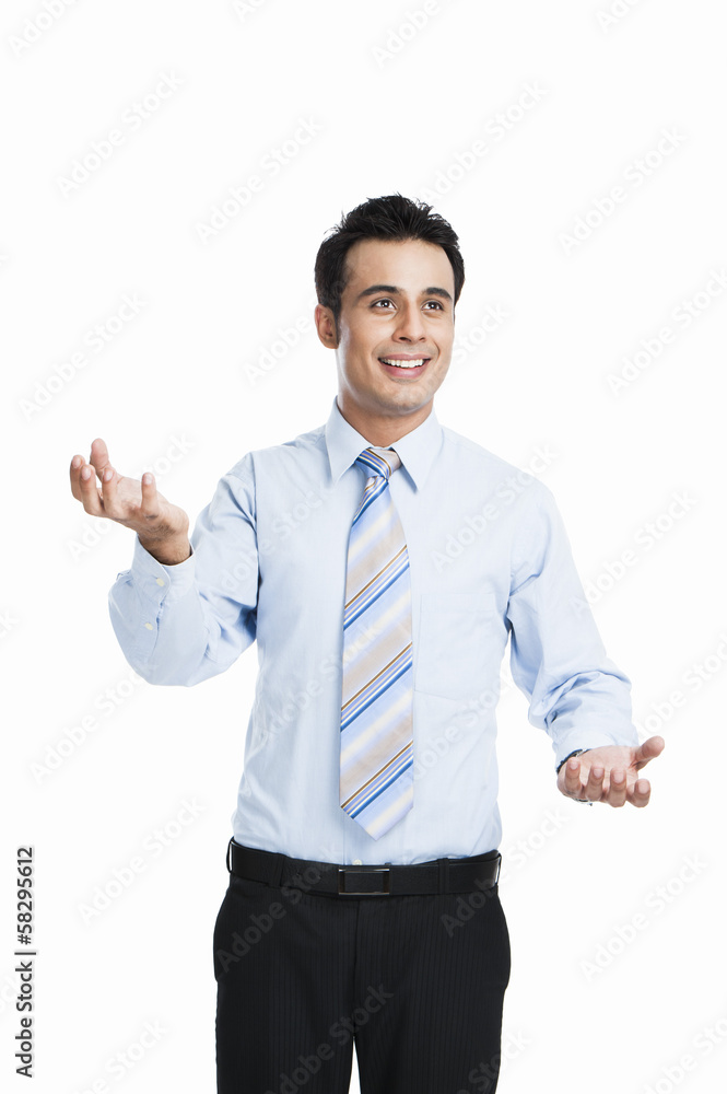 Businessman gesturing Businessman gesturing