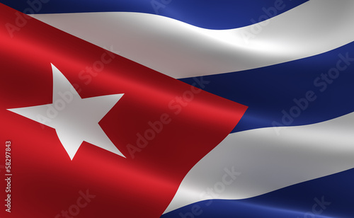 Canvas Print Cuban flag