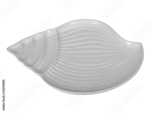 Canvas Print Close-up of a shell shaped tray