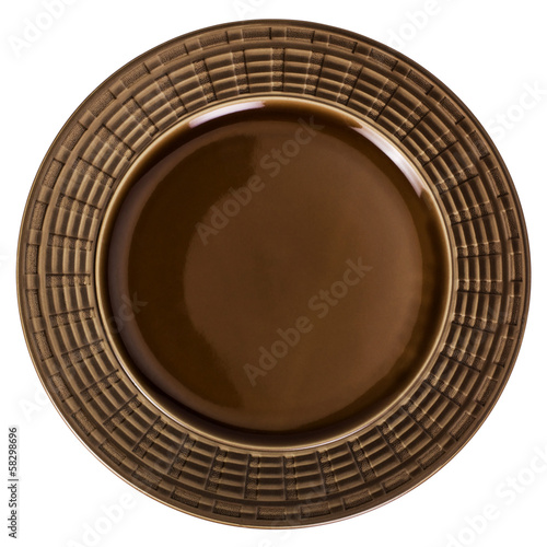 Photography Close-up of a brown plate