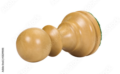 Photography Close-up of a fallen pawn chess piece