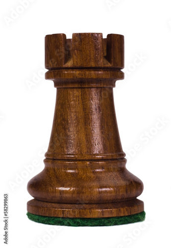 Photos Close-up of a rook chess piece