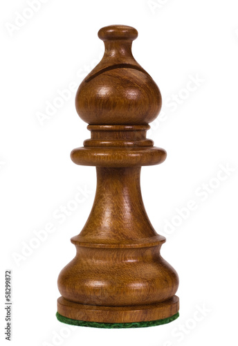 Photo Close-up of a bishop chess piece