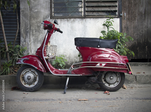 Canvas Print moped