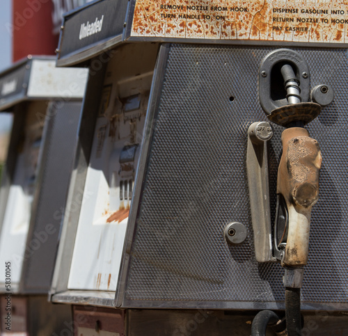 Abandoned petrol station photo