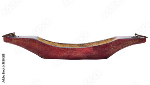 Close-up of a boat shaped showpiece