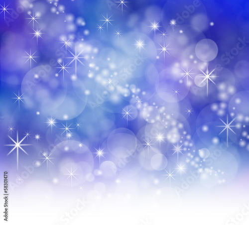 Starry Night Christmas Bokeh Background