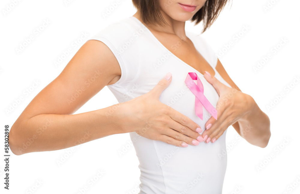 custom made wallpaper toronto digitalwoman with pink cancer awareness ribbon