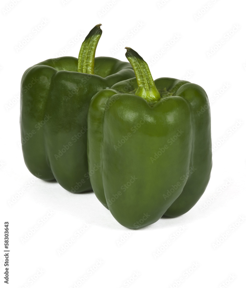 Close-up of green bell peppers Close-up of green bell peppers