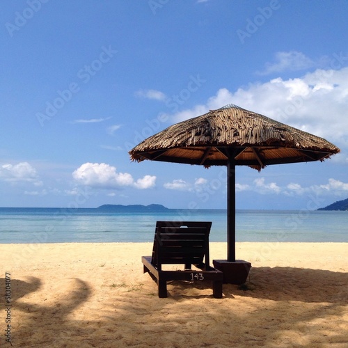 Hut by the beach