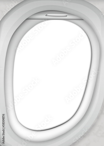 Flugzeug - Sitzplatz am Fenster - blank