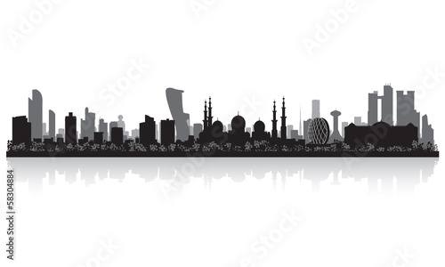 Abu Dhabi UAE city skyline silhouette © yurkaimmortal