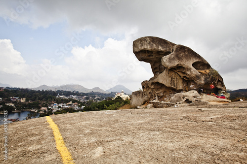Photography Toad Rock on a hill, Mount Abu, Sirohi District, Rajasthan, India