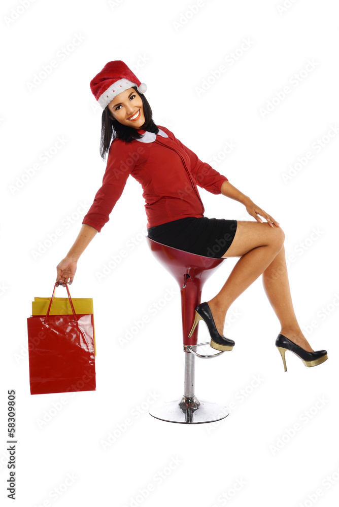 Beautiful Young Woman With Christmas Present Beautiful Young Woman With Christmas Present