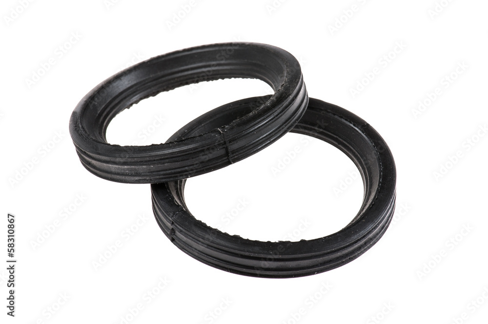 gasket ring on white gasket ring on white