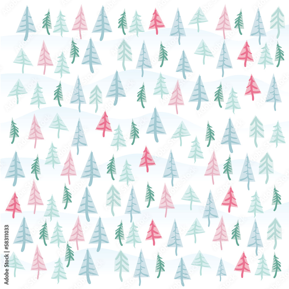 Christmas tree vector seamless wrapping paper texture. Christmas tree vector seamless wrapping paper texture.
