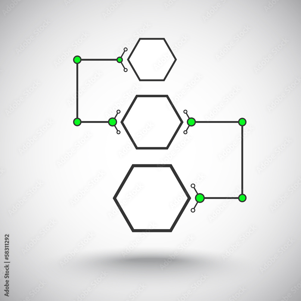 Connection polygons gray-green Connection polygons gray-green
