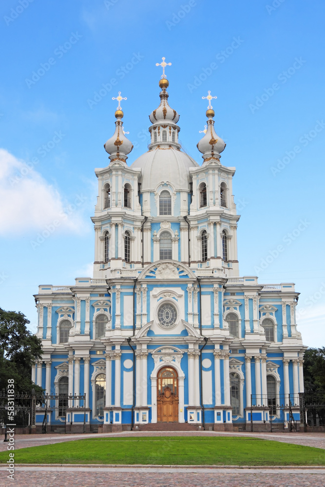 Smolny cathedral, Saint-Petersburg, Russia