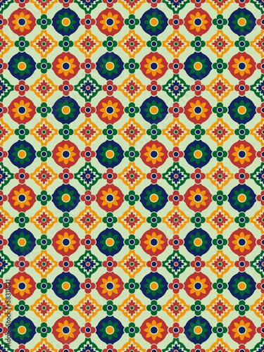 Abstract spanish mosaic illustration pattern. EPS Vector file