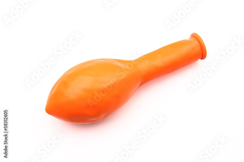 Empty orange balloon