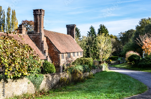 Old cottage with lovely chimneys, Millford Surrey, England photo
