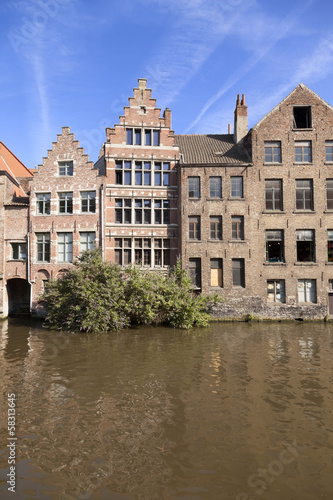 River channel and buildings in Gent © aragami