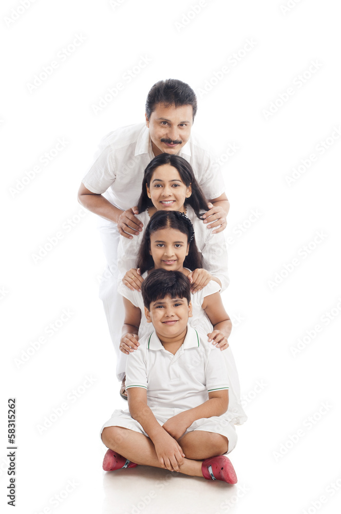 Portrait of a family having fun
