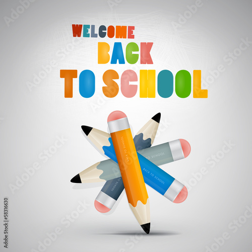 Colorful vector Back to school theme