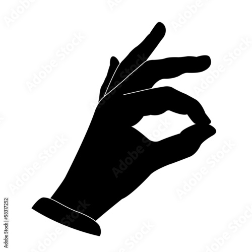Vector illustration of OK hand