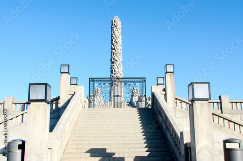 Photography Stairs and Obelisk in Vigeland park