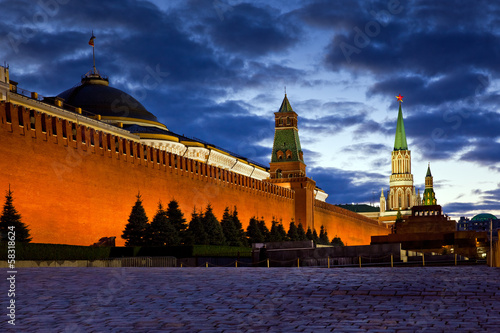 Photography Red square night view