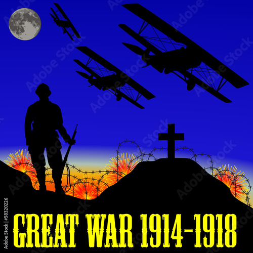 illustration of the First World War (the Great War)