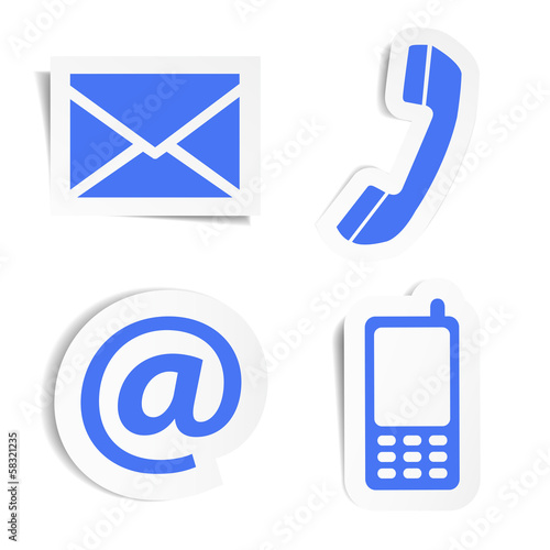 Website Contact Icons Stickers