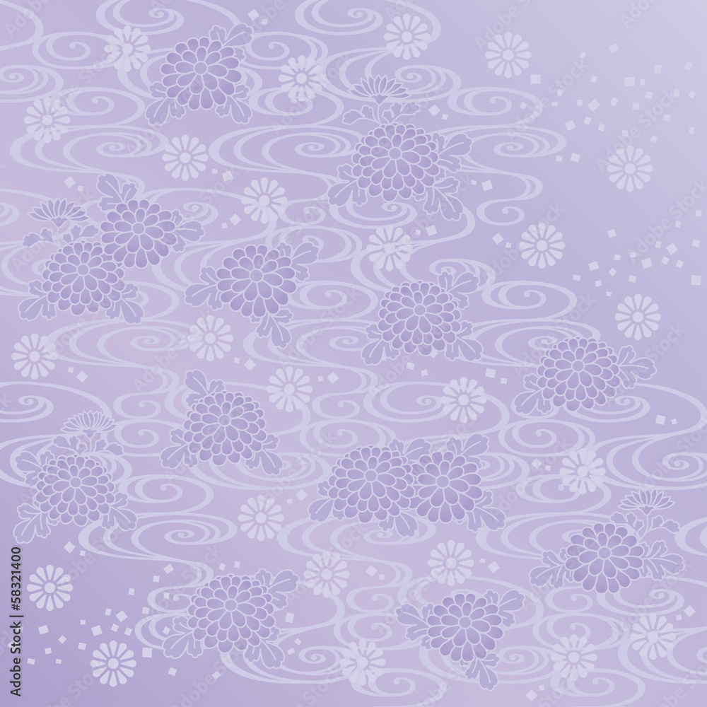 喪中 広告 和風背景 菊 Stock Vector Adobe Stock