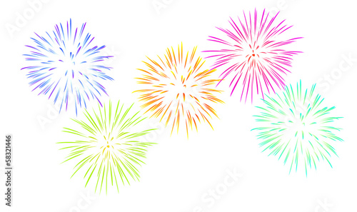 fireworks white background [V] [kw-en]