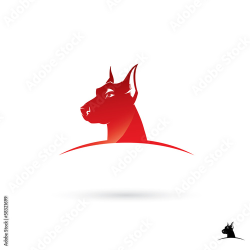 Doberman dog label