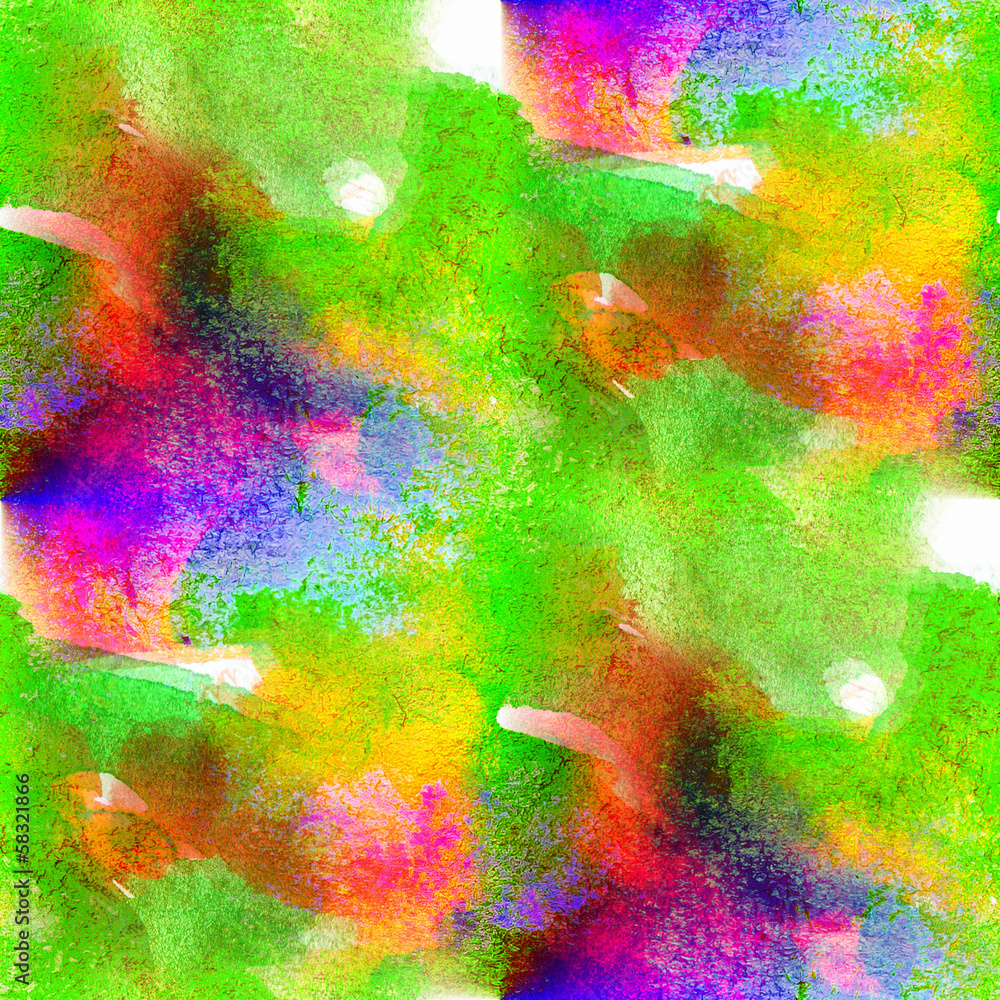 seamless green blue purple pink yellow watercolor background