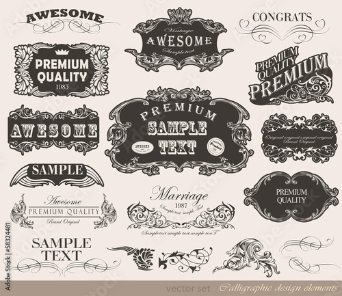 calligraphic design elements