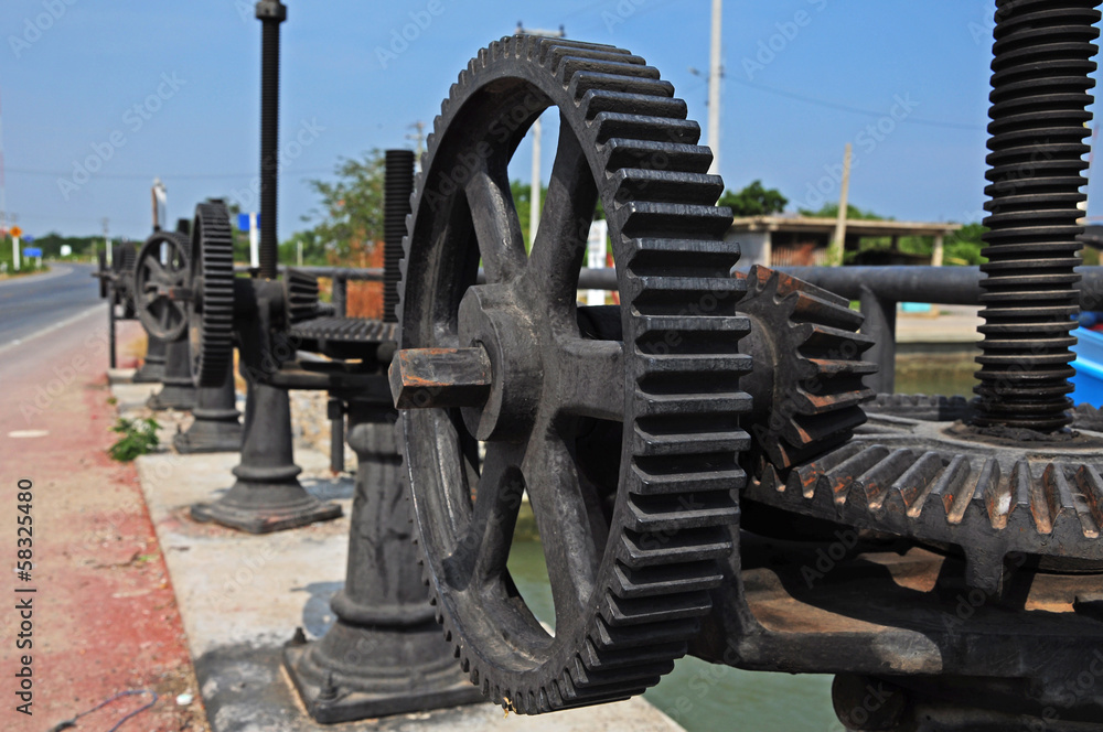 Irrigation Canal and Floodgate valve