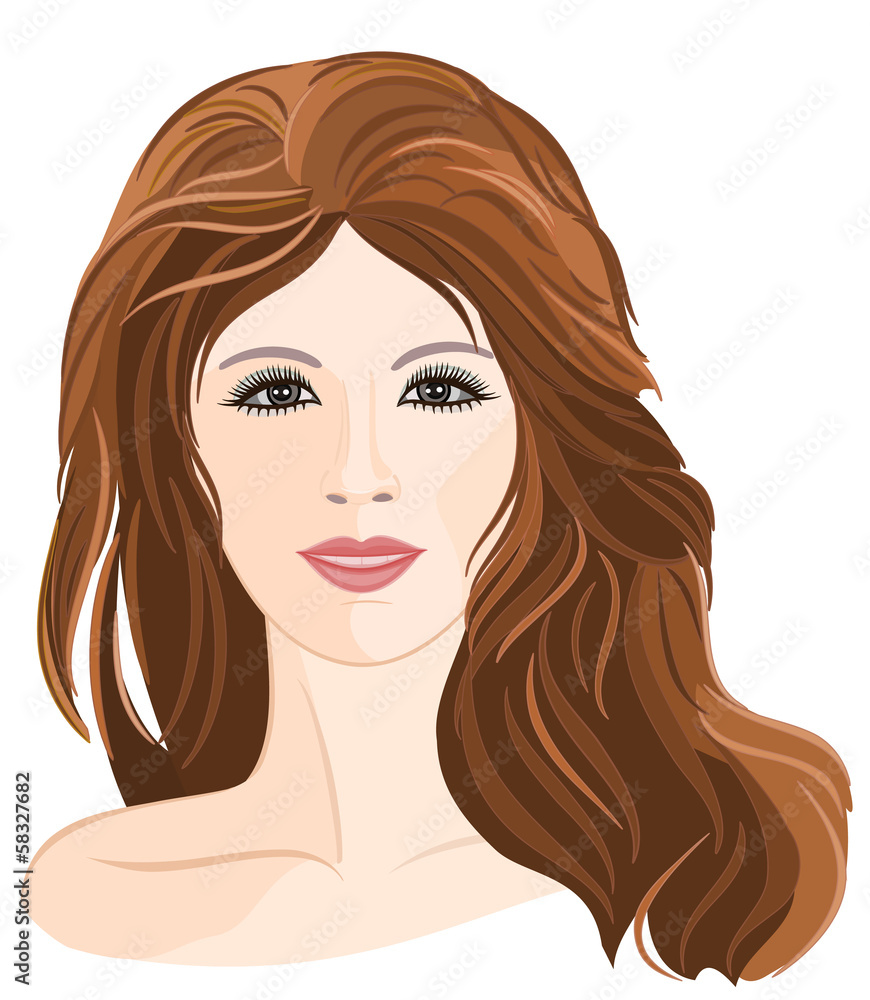 Girl young brown hair