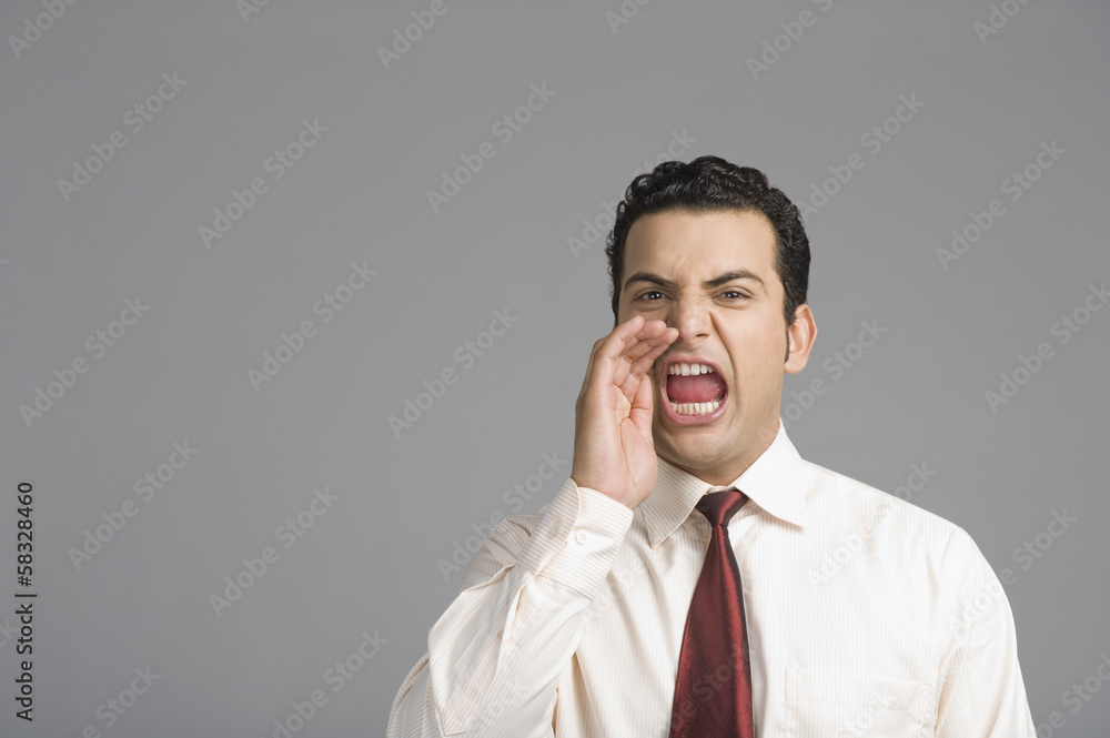 Businessman shouting Businessman shouting