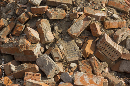 background of old destroyed bricks